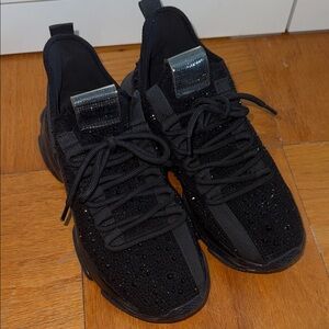 Steve Madden Black Sparkle Sneakers